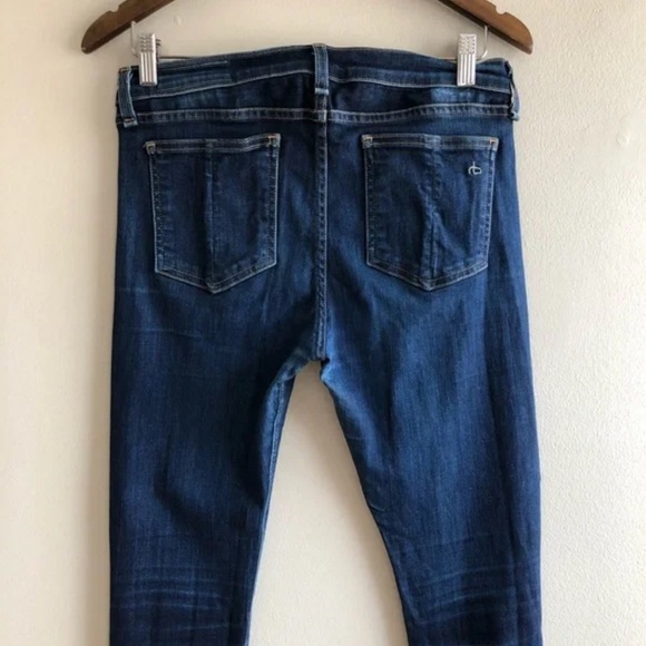 Rag & Bone Comfy Mid Rise Casual Skinny Leg Fit Denim Jeans Pants Blue - Picture 5 of 12